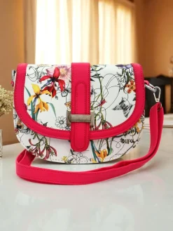 Royalfashion Mała damska torebka z eko skóry w kwiaty Ori Elle