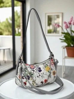 Royalfashion Mała damska torebka z eko skóry w kwiaty Lily Bloom