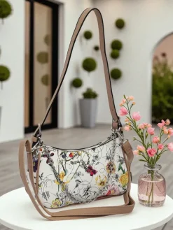 Royalfashion Mała damska torebka z eko skóry w kwiaty Lily Bloom