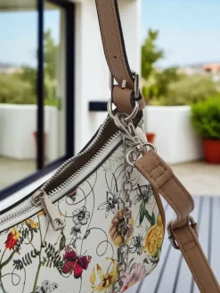 Royalfashion Mała damska torebka z eko skóry w kwiaty Lily Bloom