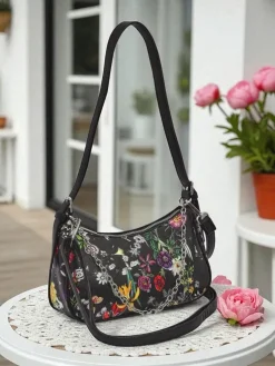 Royalfashion Mała damska torebka z eko skóry w kwiaty Lily Bloom