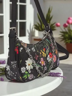 Royalfashion Mała damska torebka z eko skóry w kwiaty Lily Bloom