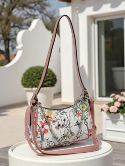 Royalfashion Mała damska torebka z eko skóry w kwiaty Lily Bloom