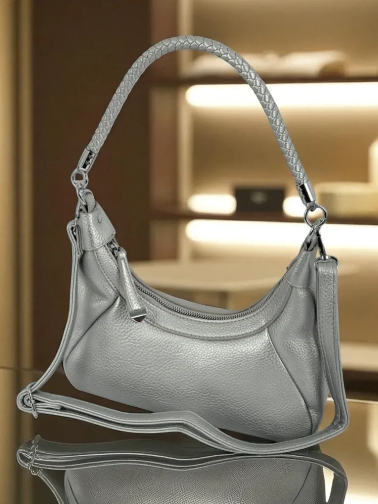 Royalfashion Mała damska torebka z eko skóry z ozdobnym paseczkiem Lacquea