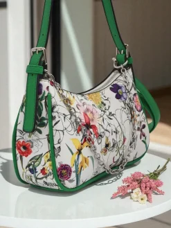 Royalfashion Mała damska torebka z eko skóry w kwiaty Lily Bloom