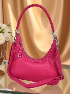 Royalfashion Mała damska torebka z eko skóry z ozdobnym paseczkiem Lacquea