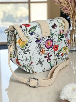 Royalfashion Mała damska torebka z eko skóry w kwiaty Ori Elle