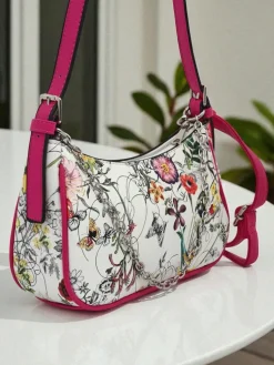 Royalfashion Mała damska torebka z eko skóry w kwiaty Lily Bloom