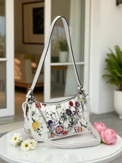 Royalfashion Mała damska torebka z eko skóry w kwiaty Lily Bloom