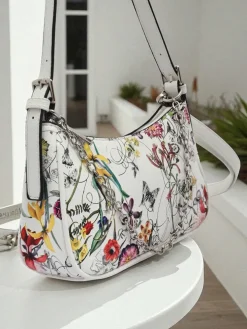 Royalfashion Mała damska torebka z eko skóry w kwiaty Lily Bloom