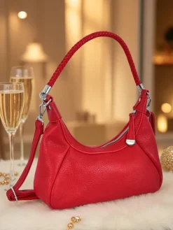 Royalfashion Mała damska torebka z eko skóry z ozdobnym paseczkiem Lacquea