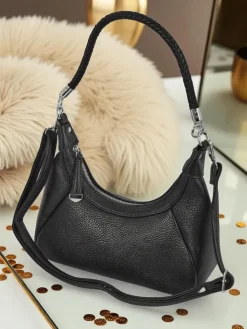 Royalfashion Mała damska torebka z eko skóry z ozdobnym paseczkiem Lacquea