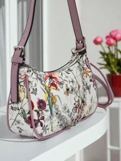 Royalfashion Mała damska torebka z eko skóry w kwiaty Lily Bloom