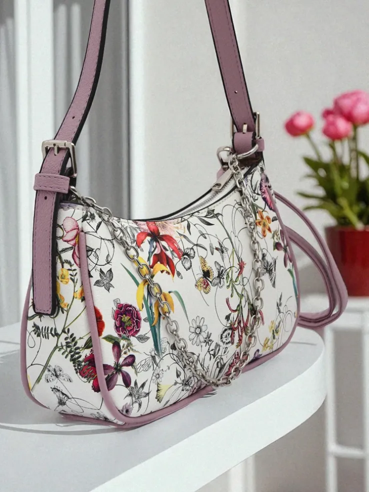 Royalfashion Mała damska torebka z eko skóry w kwiaty Lily Bloom