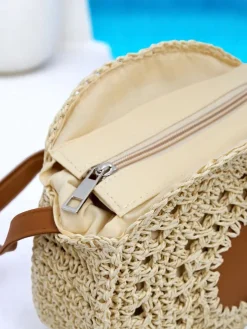 Royalfashion Mała słomiana torebka damska Solar Mini