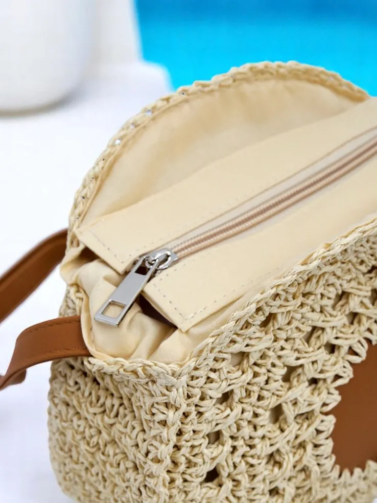 Royalfashion Mała słomiana torebka damska Solar Mini