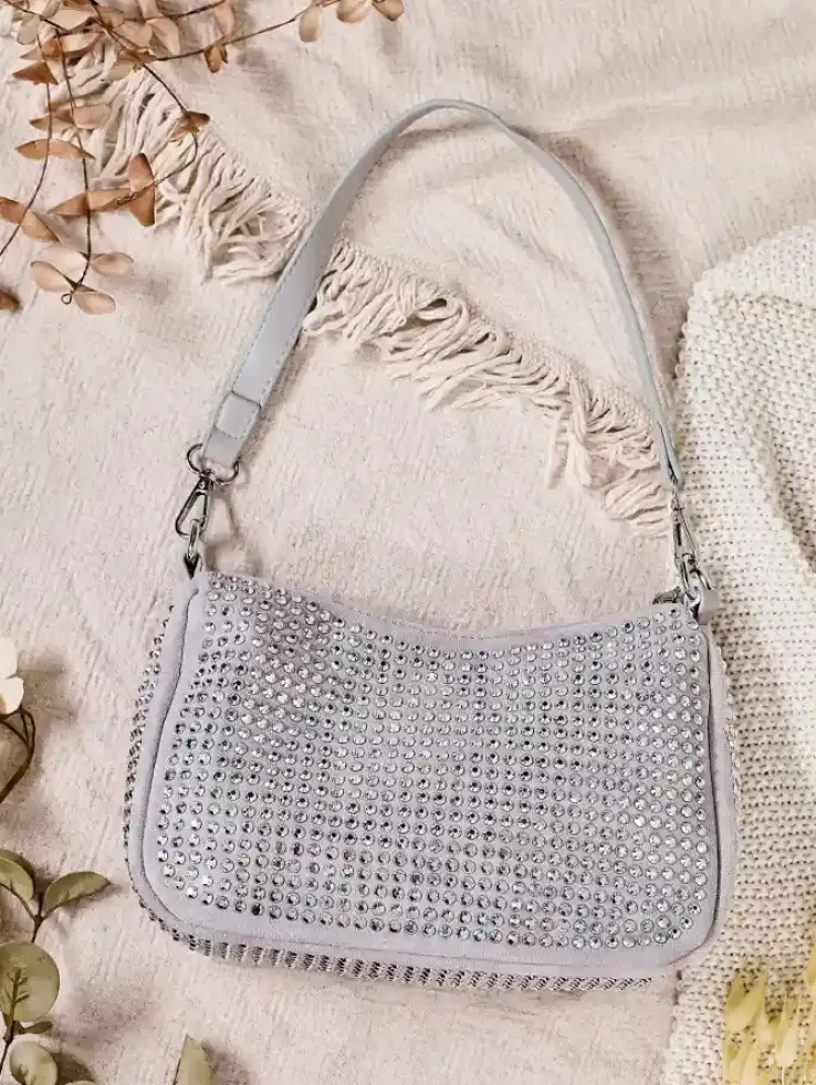 Royalfashion Mała torebka damska z dżetami