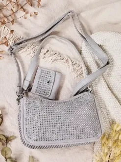 Royalfashion Mała torebka damska z dżetami