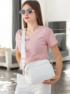 Royalfashion Mała torebka damska eko skórzana z tłoczeniem