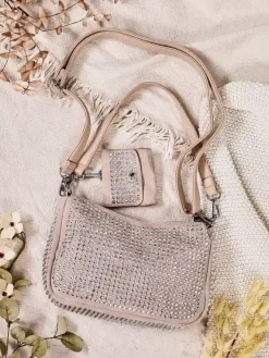 Royalfashion Mała torebka damska z dżetami