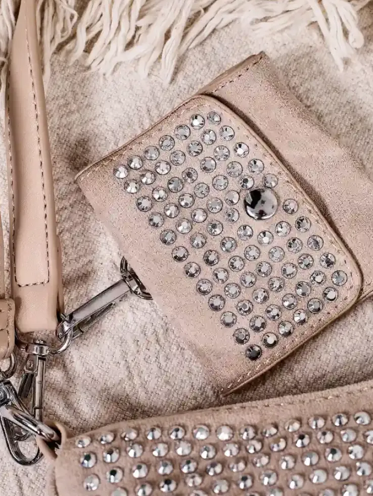 Royalfashion Mała torebka damska z dżetami