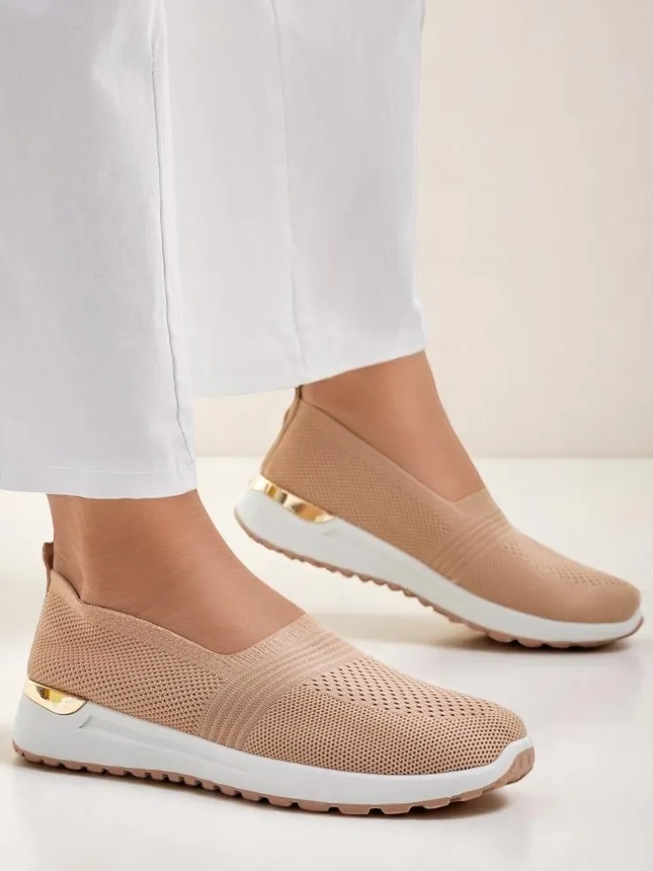 Royalfashion Materiałowe damskie półbuty slip on Perfeti