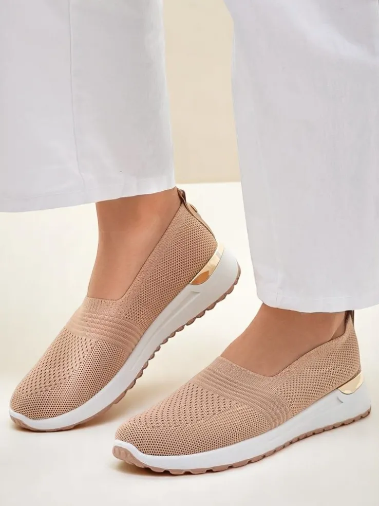 Royalfashion Materiałowe damskie półbuty slip on Perfeti