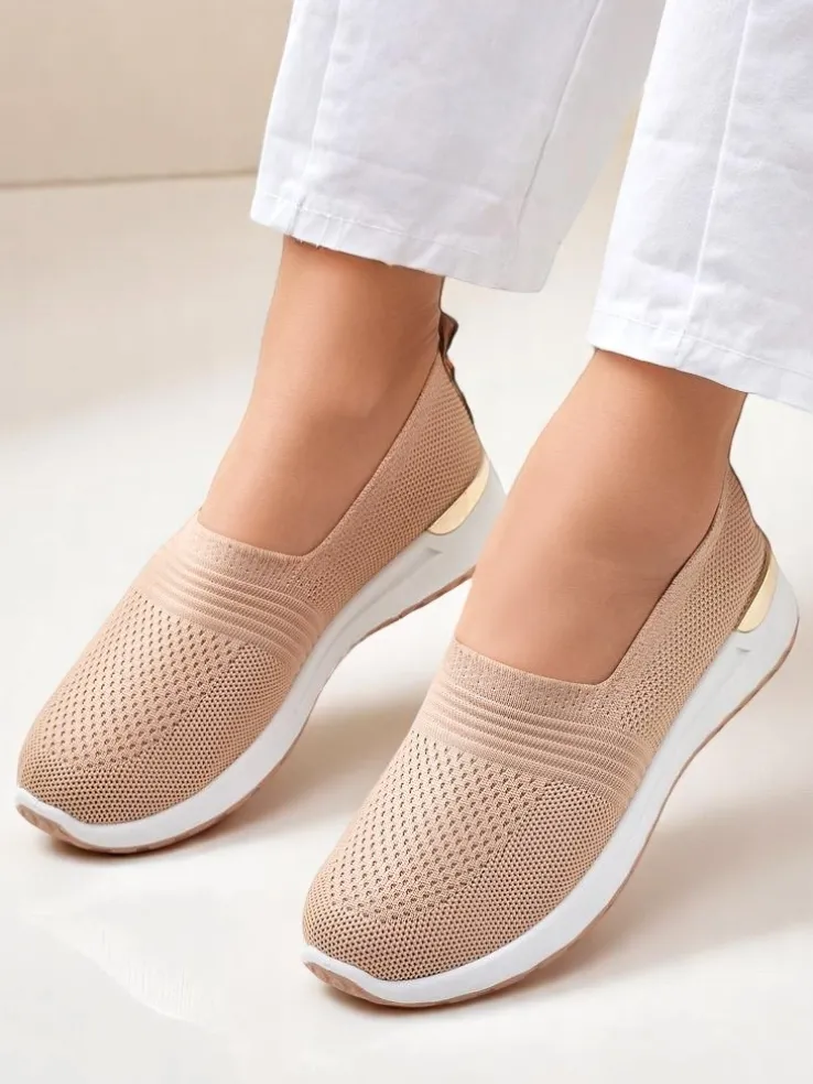 Royalfashion Materiałowe damskie półbuty slip on Perfeti