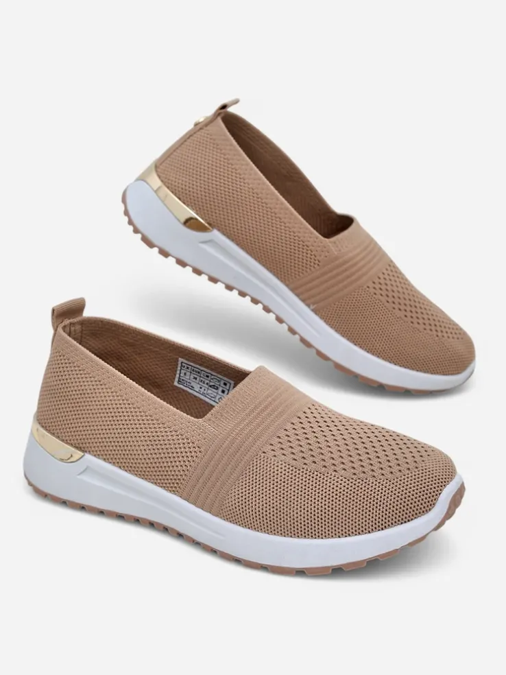 Royalfashion Materiałowe damskie półbuty slip on Perfeti
