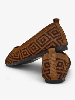 Royalfashion Materiałowe damskie baleriny z geometrycznym printem Metric