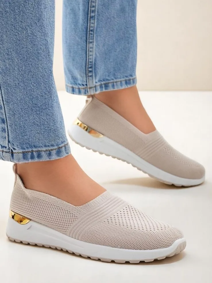 Royalfashion Materiałowe damskie półbuty slip on Perfeti