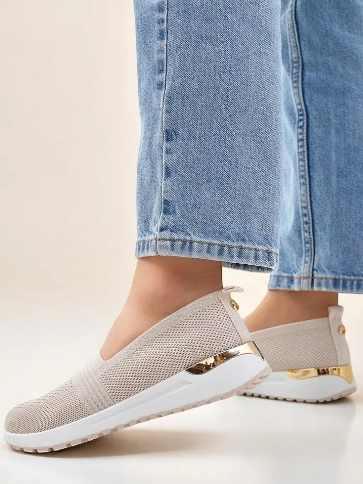 Royalfashion Materiałowe damskie półbuty slip on Perfeti