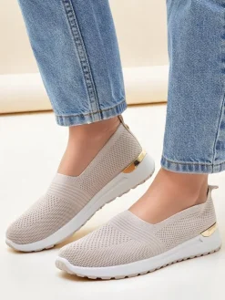 Royalfashion Materiałowe damskie półbuty slip on Perfeti