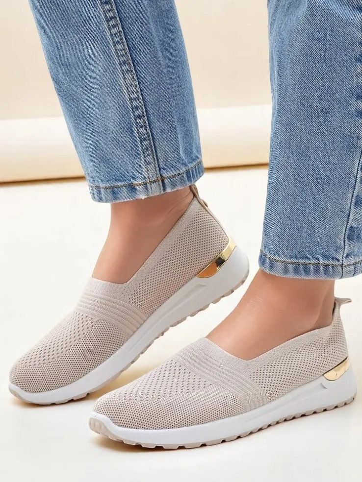Royalfashion Materiałowe damskie półbuty slip on Perfeti