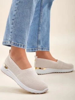 Royalfashion Materiałowe damskie półbuty slip on Perfeti