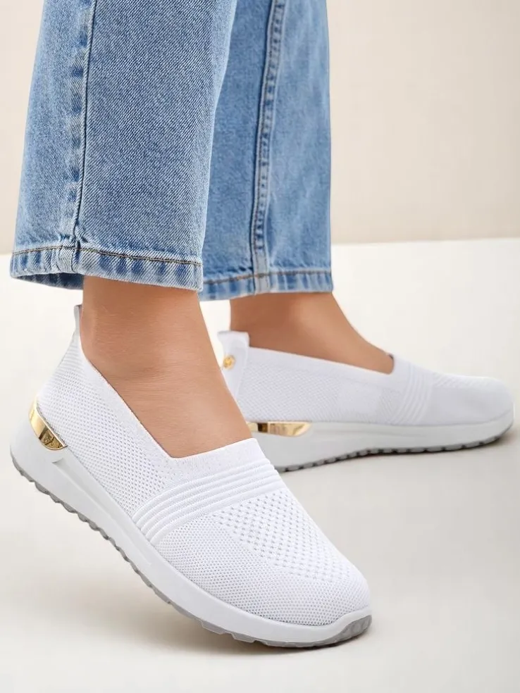 Royalfashion Materiałowe damskie półbuty slip on Perfeti