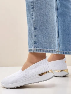 Royalfashion Materiałowe damskie półbuty slip on Perfeti