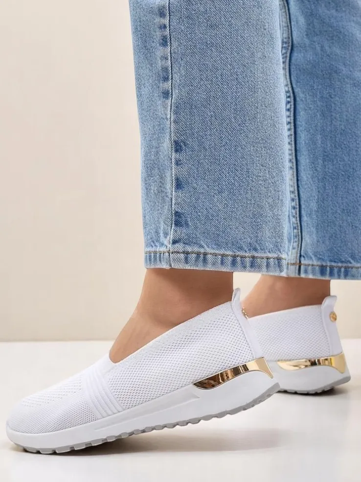 Royalfashion Materiałowe damskie półbuty slip on Perfeti