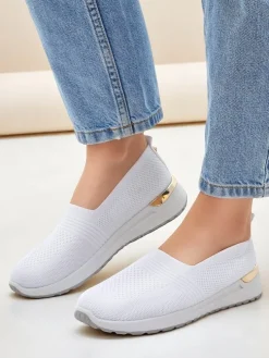 Royalfashion Materiałowe damskie półbuty slip on Perfeti