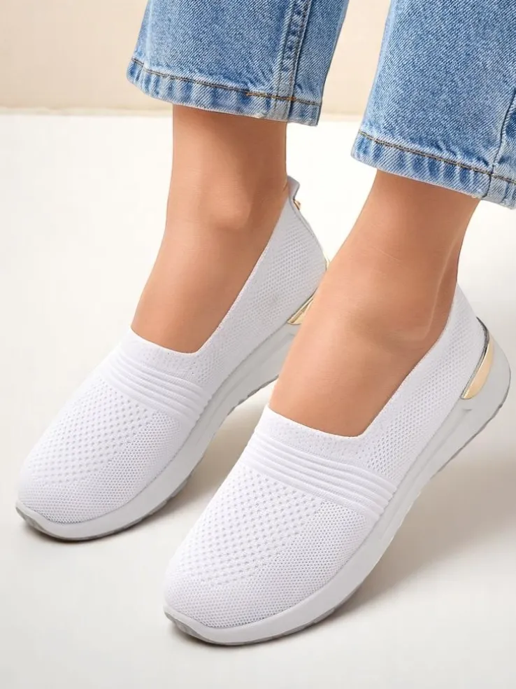 Royalfashion Materiałowe damskie półbuty slip on Perfeti