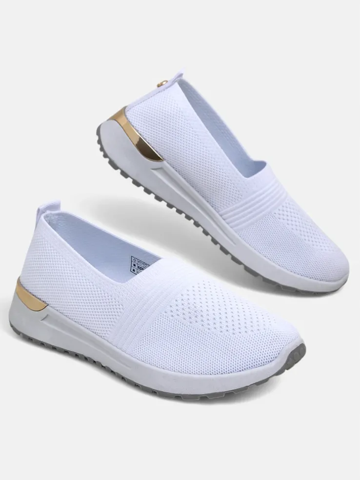 Royalfashion Materiałowe damskie półbuty slip on Perfeti