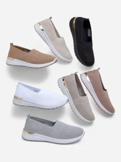 Royalfashion Materiałowe damskie półbuty slip on Perfeti