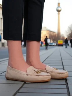 Royalfashion Matowe mokasyny damskie Timmone