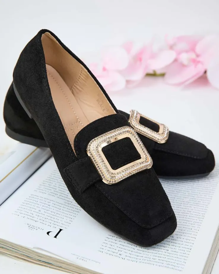 Royalfashion Mokasyny damskie z klamerką Serbento