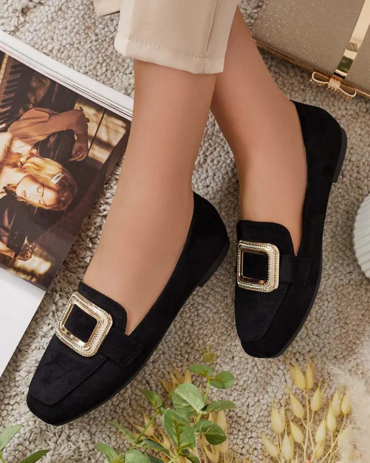 Royalfashion Mokasyny damskie z klamerką Serbento