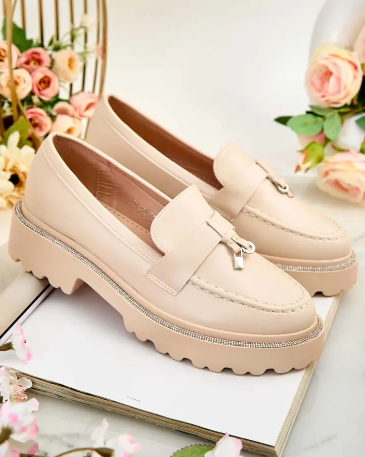 Royalfashion Mokasyny damskie z cyrkoniami Ali