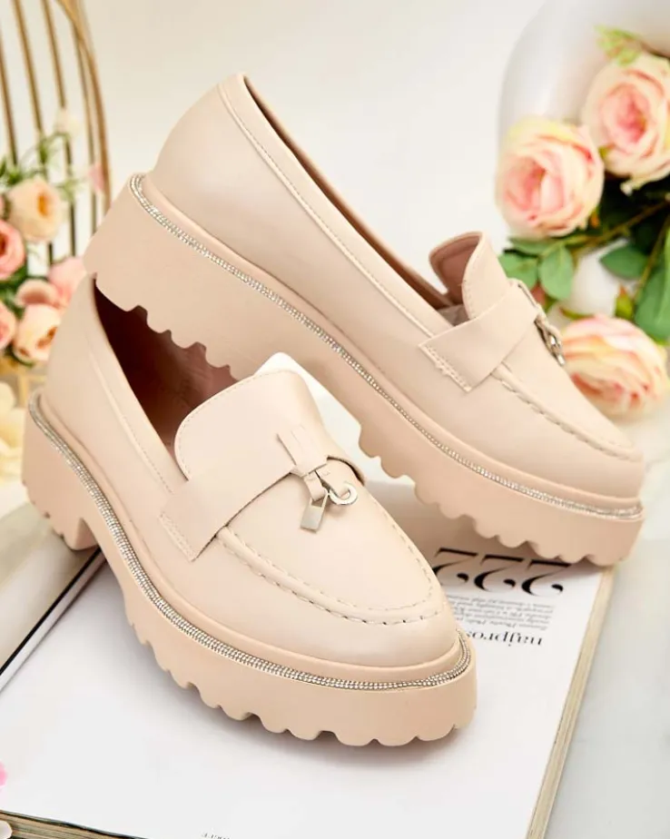 Royalfashion Mokasyny damskie z cyrkoniami Ali