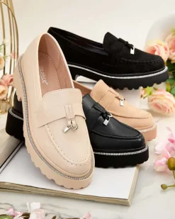 Royalfashion Mokasyny damskie z cyrkoniami Ali