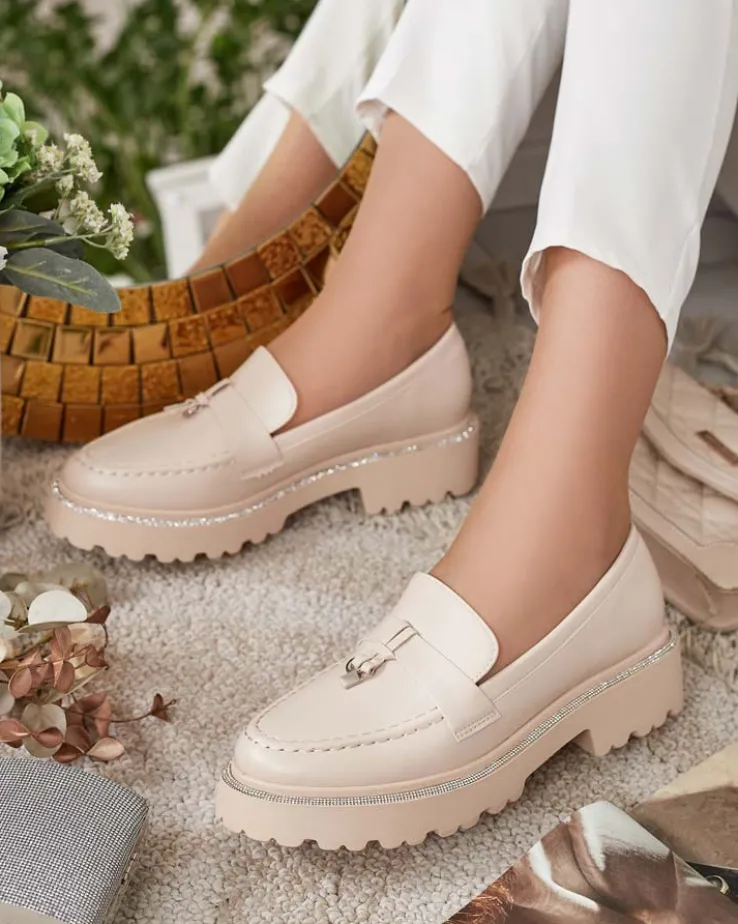 Royalfashion Mokasyny damskie z cyrkoniami Ali