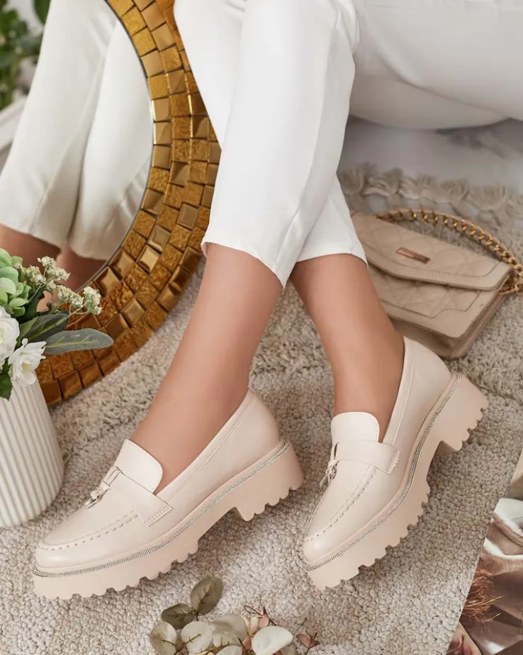 Royalfashion Mokasyny damskie z cyrkoniami Ali